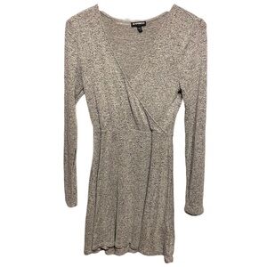 Express Grey Long‎ Sleeve Sweater Dress